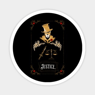 Skeleton Justice Tarot Card Magnet